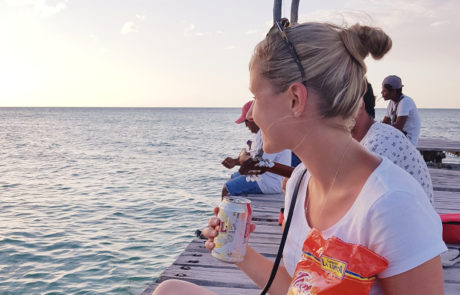 Nachos und Snacks am Steg des Playa Holbox in Mexiko