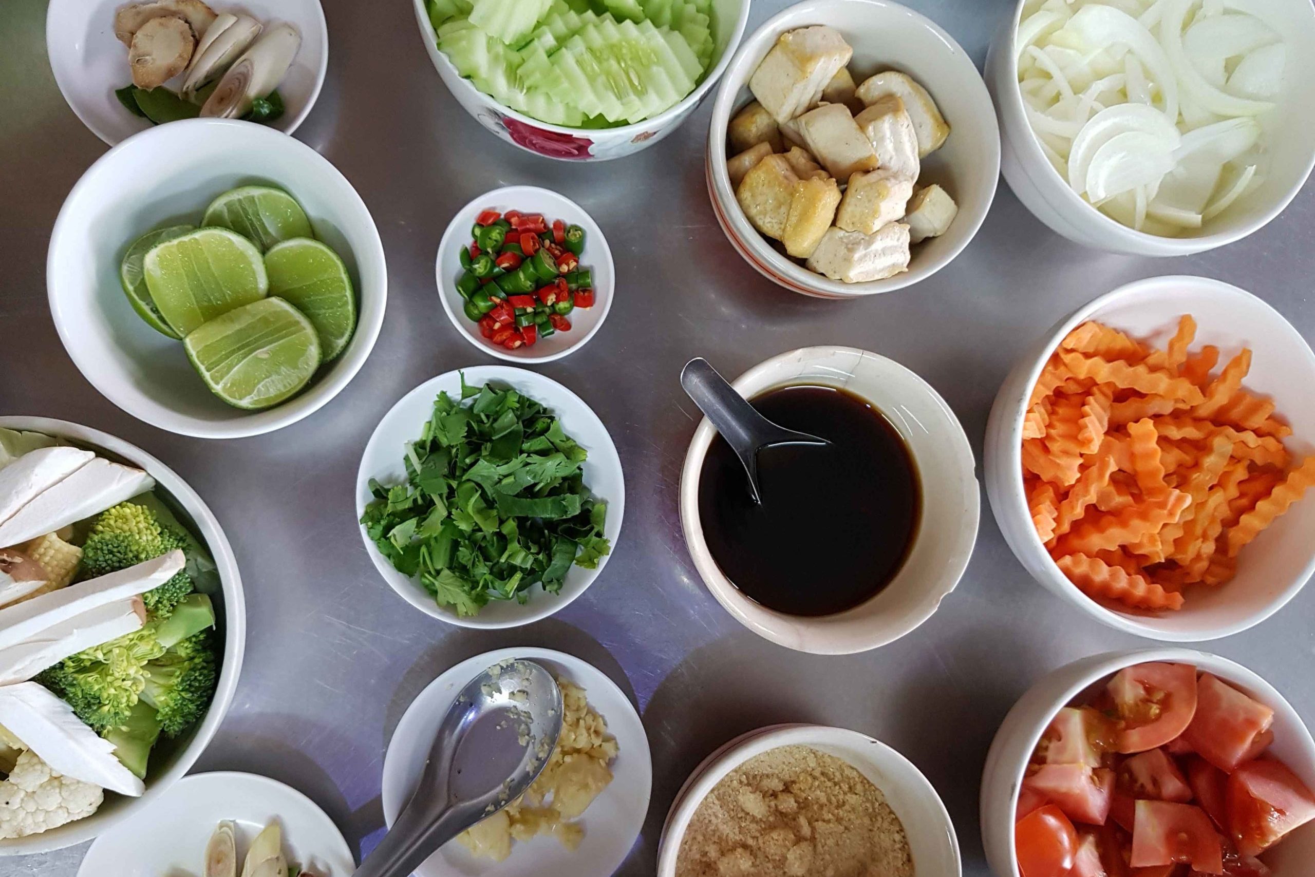 Zutaten für May Kaidee's Vegetarian and Vegan Cooking Class in Bangkok, Thailand